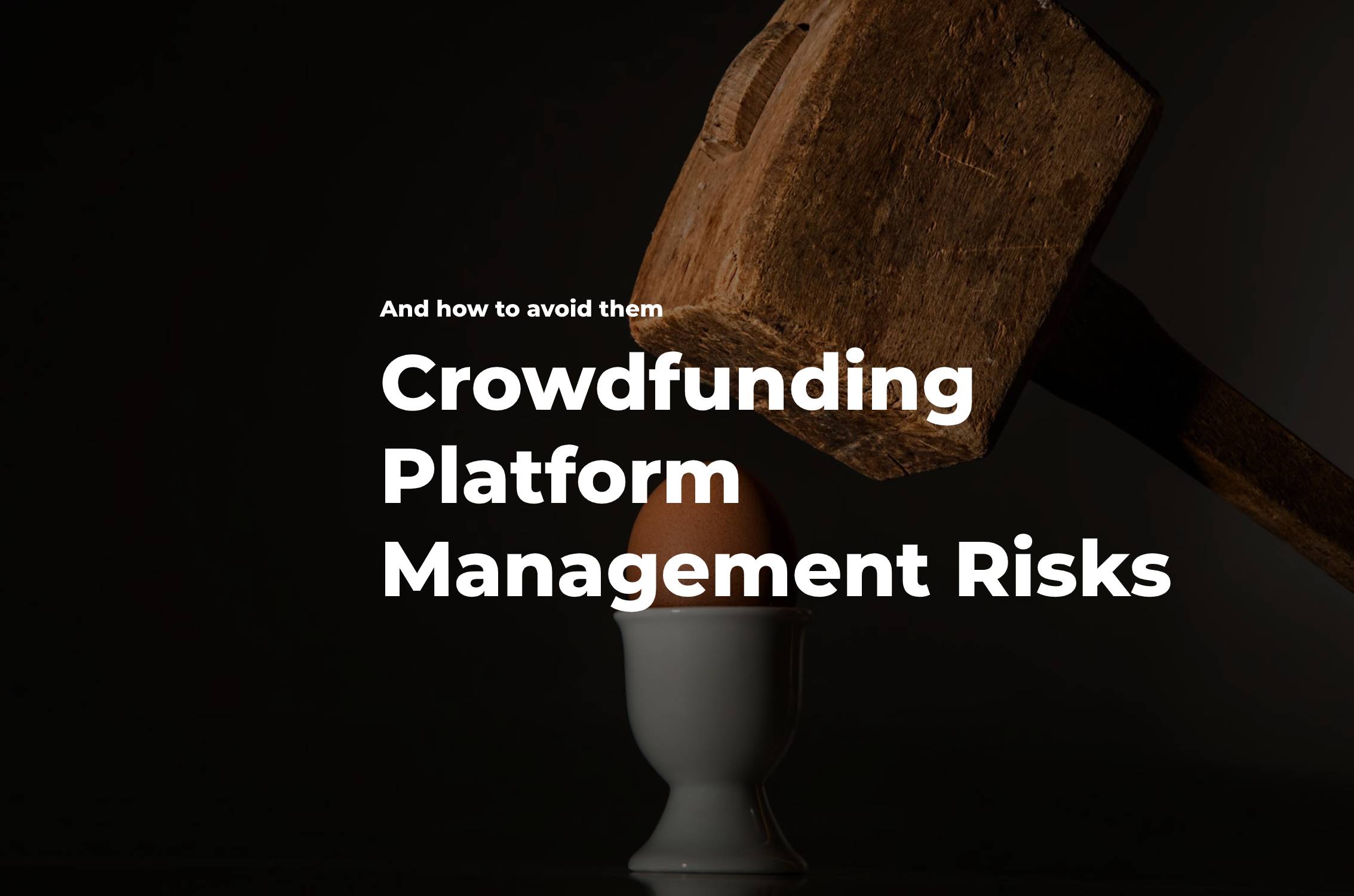 The Risks Of Managing A Crowdfunding Platform And How To Avoid Them