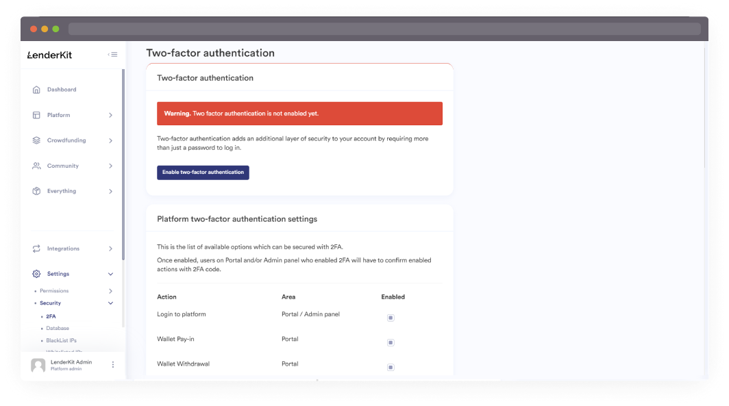 Lenderkit-2FA Building a Private Crowdfunding Platform for Real Estate Investing