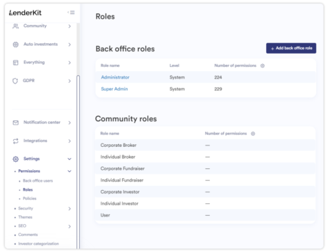 LenderKit permissions module