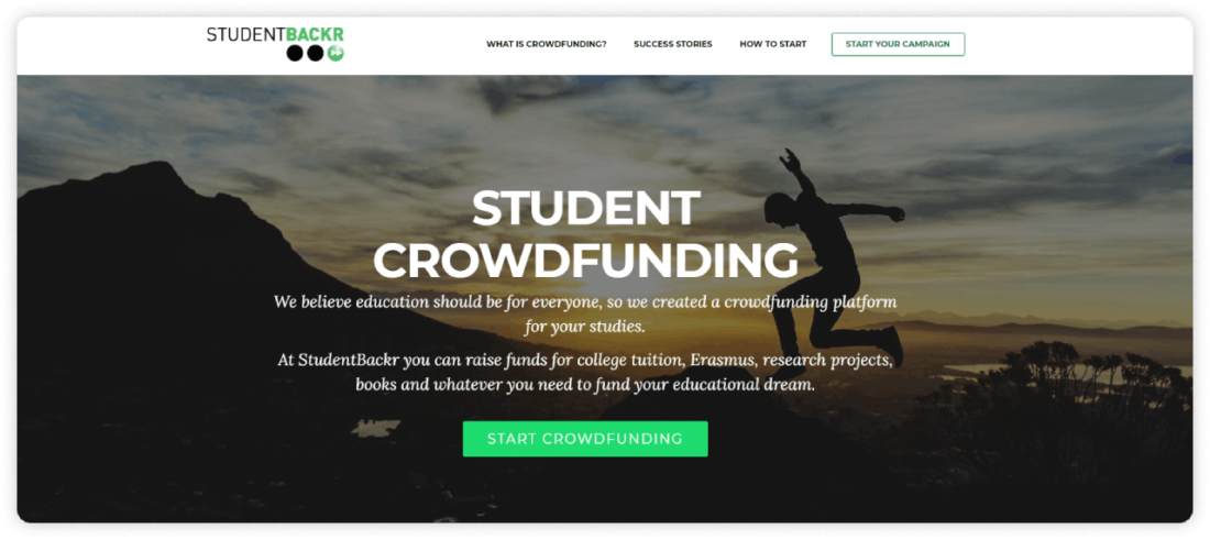 StudentBackr-1100x491 How to Start an Education Crowdfunding Business
