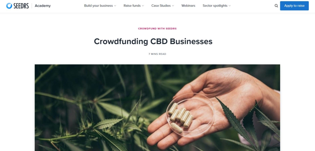 seedrs-academy-cbd-crowdfunding-1100x526 Cannabis Crowdfunding: A Viable Business Model?