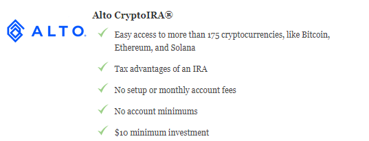 altocryptoira Alto Investing Review: AltoIRA, CryptoIRA, and Competitors