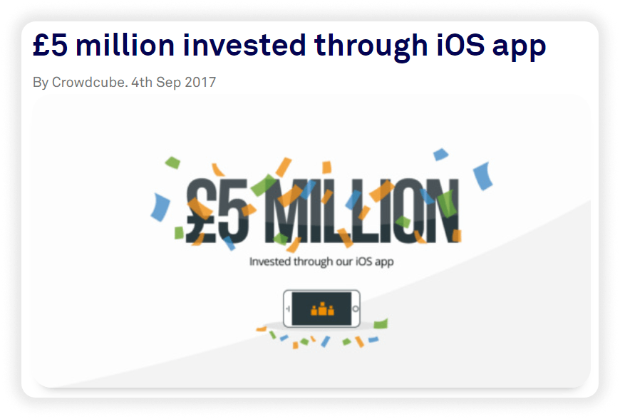 iOS Crowdcube app results