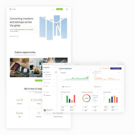 investment software website template