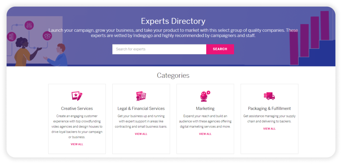 Indiegogo Experts Directory