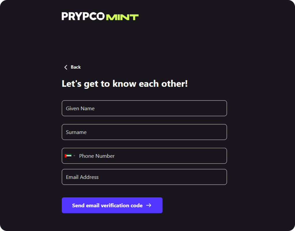 Prypco Mint registration