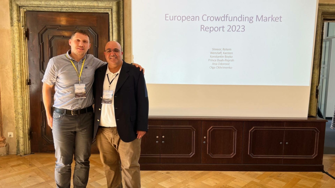 Konstantin and Rotem at 3rd international conference on alternative finance