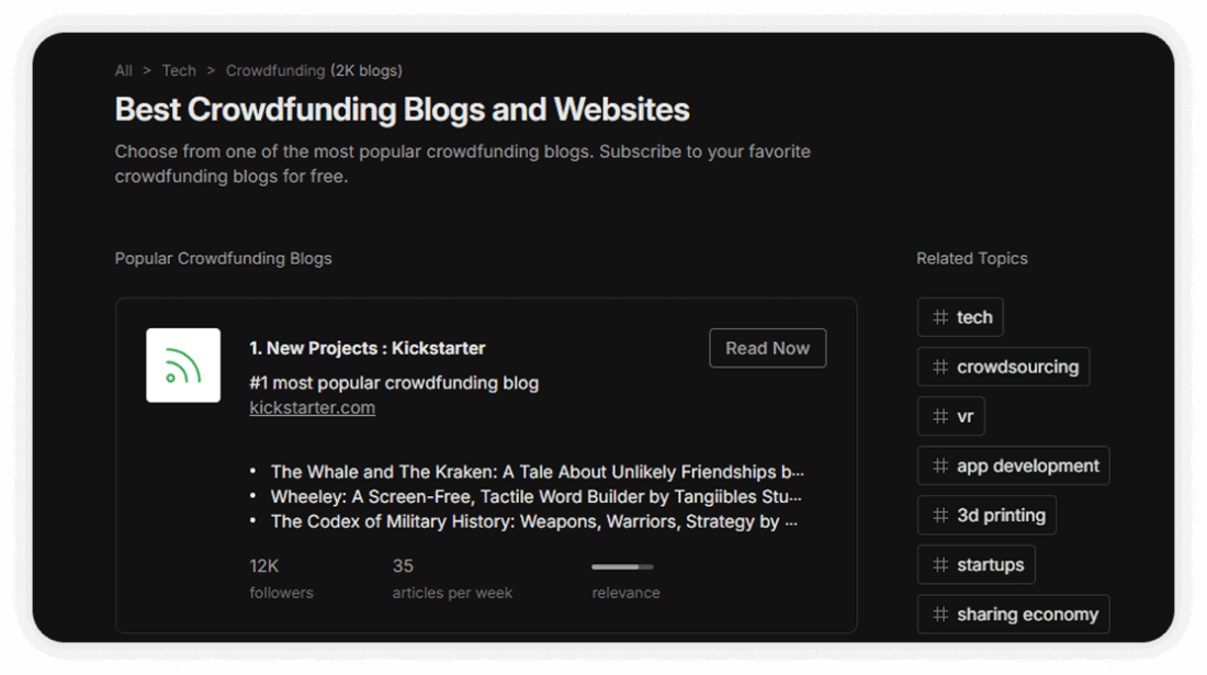 The Best Crowdfunding Blogs and Websites