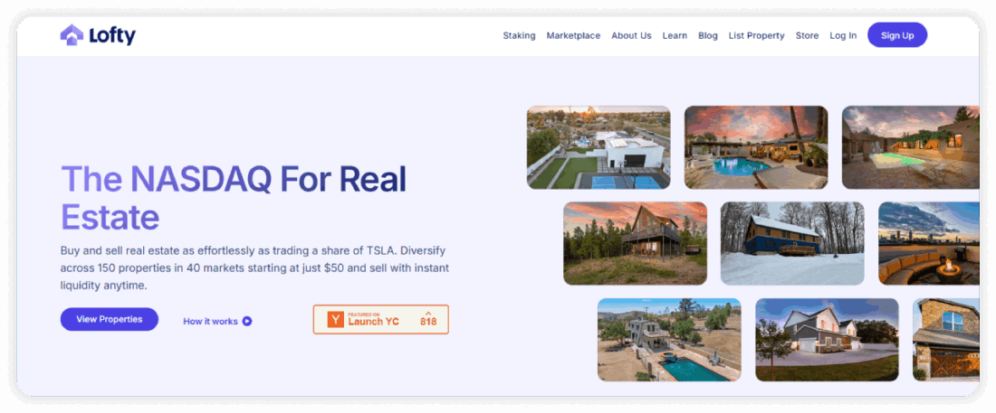Lofty AI Real Estate Tokenization Platform