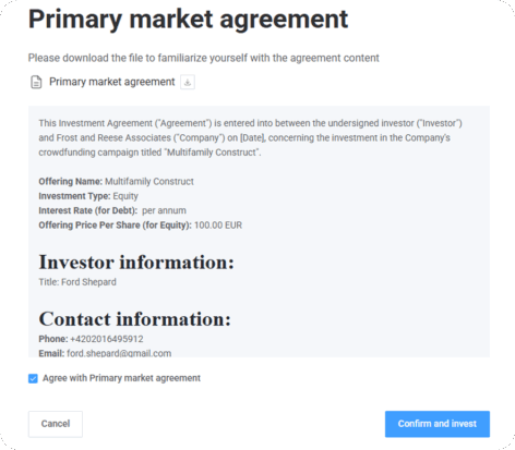 investment agreement