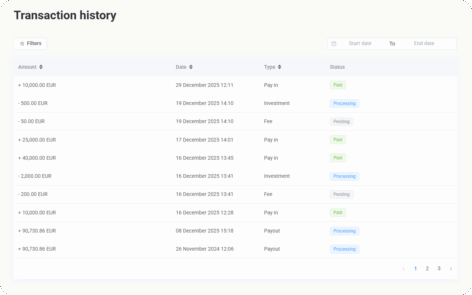 transactions history