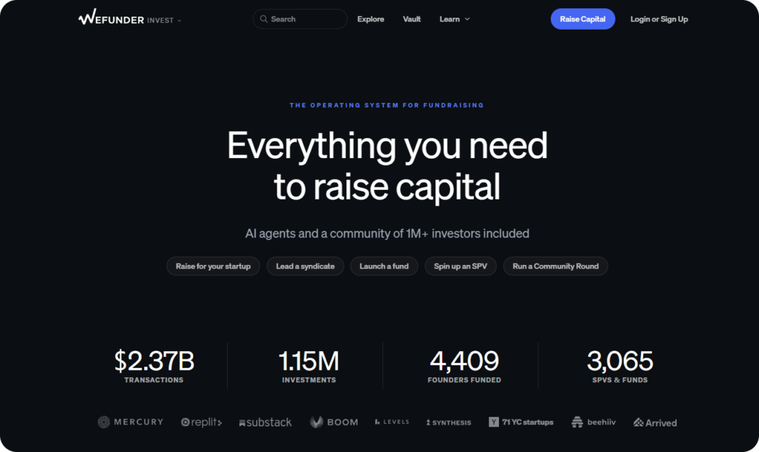 wefunder redesign