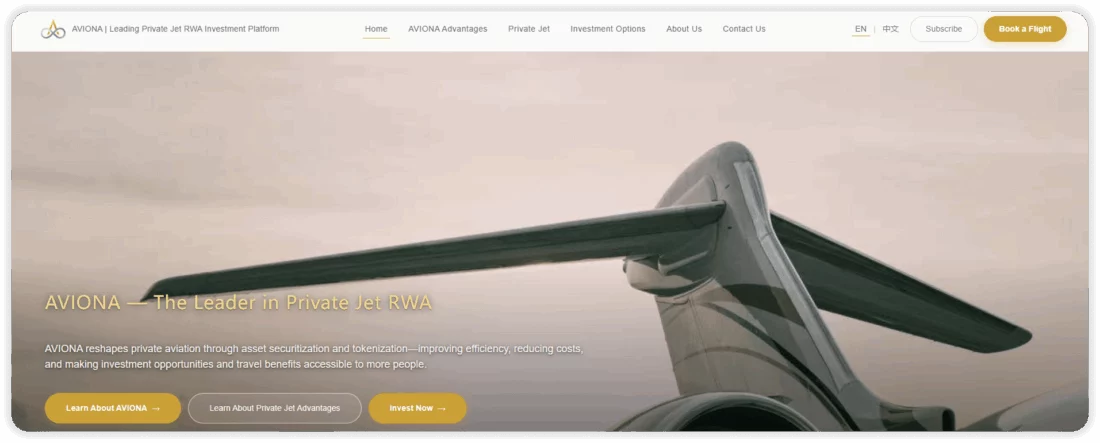 AVIONA Private Jet RWA Investment Platform