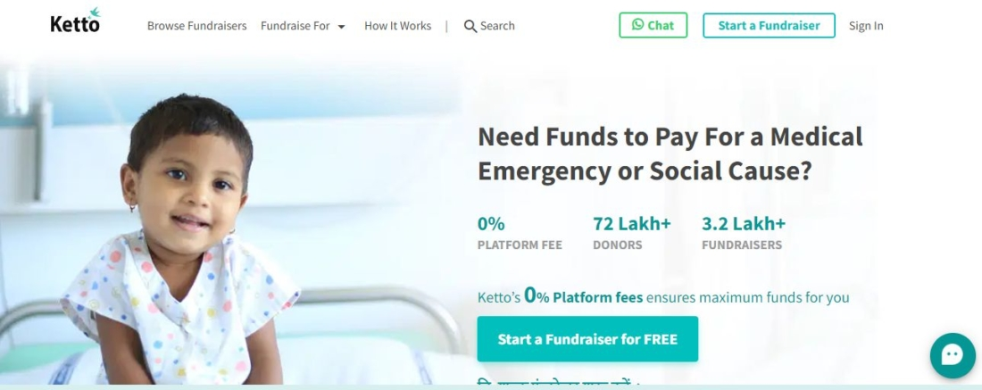 Ketto crowdfunding platform