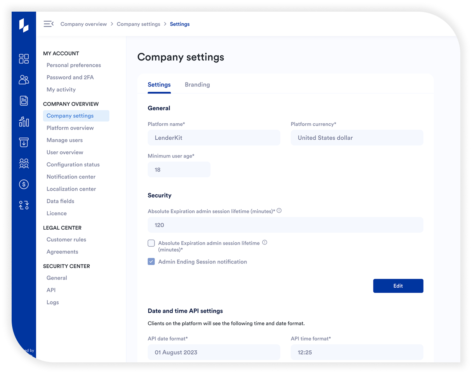 LenderKit admin dashboard - real estate investment software